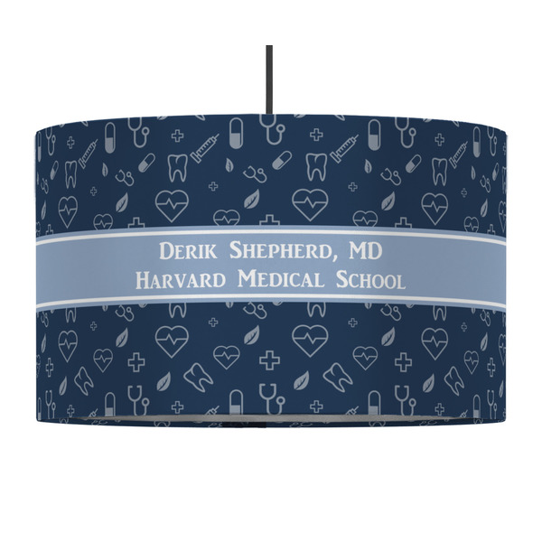 Custom Medical Doctor 12" Drum Pendant Lamp - Fabric (Personalized)