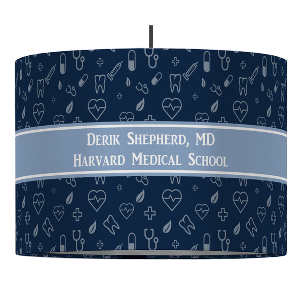 Custom Medical Doctor 16" Drum Pendant Lamp - Fabric (Personalized)