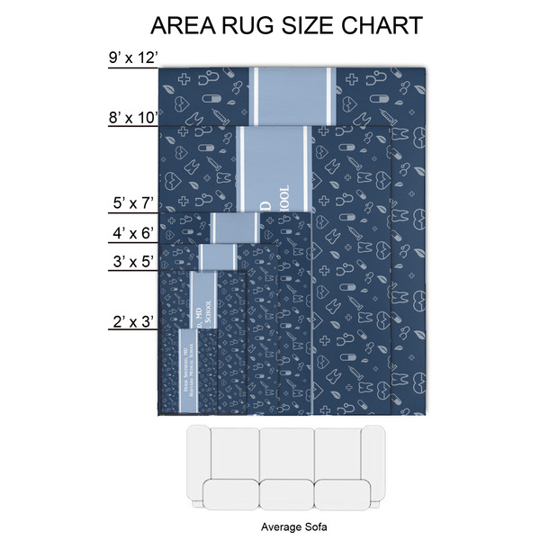 Medical Doctor 2'x3' Indoor Area Rugs - Size Chart