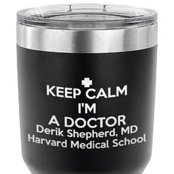 Medical Doctor 30 oz Stainless Steel Tumbler - Black - Double Sided (Personalized)