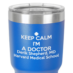 Medical Doctor 30 oz Stainless Steel Tumbler - Royal Blue - Double-Sided (Personalized)