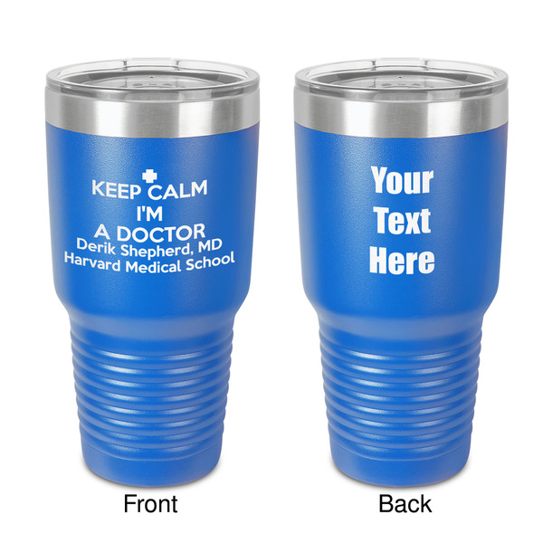 Custom Medical Doctor 30 oz Stainless Steel Tumbler - Royal Blue - Double-Sided (Personalized)