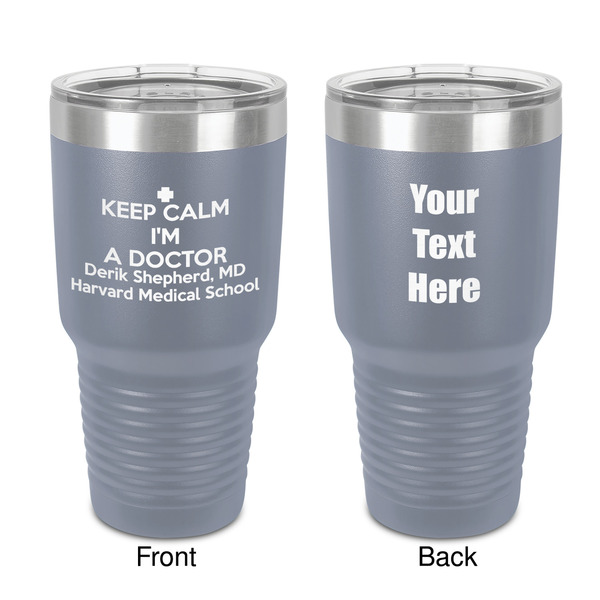 Custom Medical Doctor 30 oz Stainless Steel Tumbler - Grey - Double-Sided (Personalized)