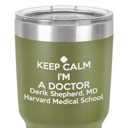 Medical Doctor 30 oz Stainless Steel Tumbler - Olive - Double-Sided (Personalized)