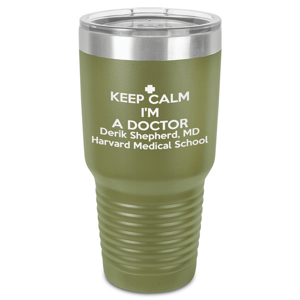 Custom Medical Doctor 30 oz Stainless Steel Tumbler - Olive - Single-Sided (Personalized)