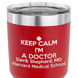 Medical Doctor 30 oz Stainless Steel Tumbler - Red - Single Sided (Personalized)