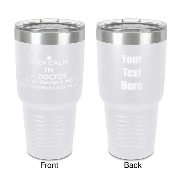Custom Medical Doctor 30 oz Stainless Steel Tumbler - White - Double-Sided (Personalized)
