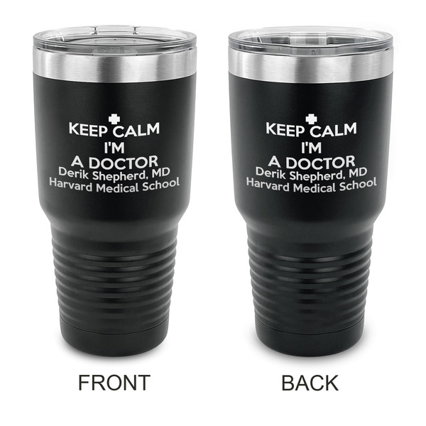 Custom Medical Doctor 30 oz Stainless Steel Tumbler - Black - Double Sided (Personalized)