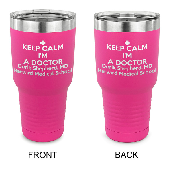 Custom Medical Doctor 30 oz Stainless Steel Tumbler - Pink - Double Sided (Personalized)