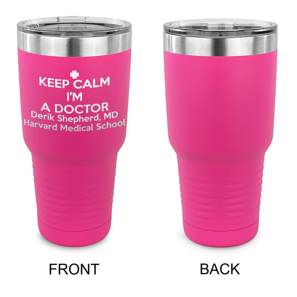 Medical Doctor 30 oz Stainless Steel Ringneck Tumblers - Pink - Single Sided - APPROVAL
