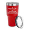 Medical Doctor 30 oz Stainless Steel Ringneck Tumblers - Red - LID OFF