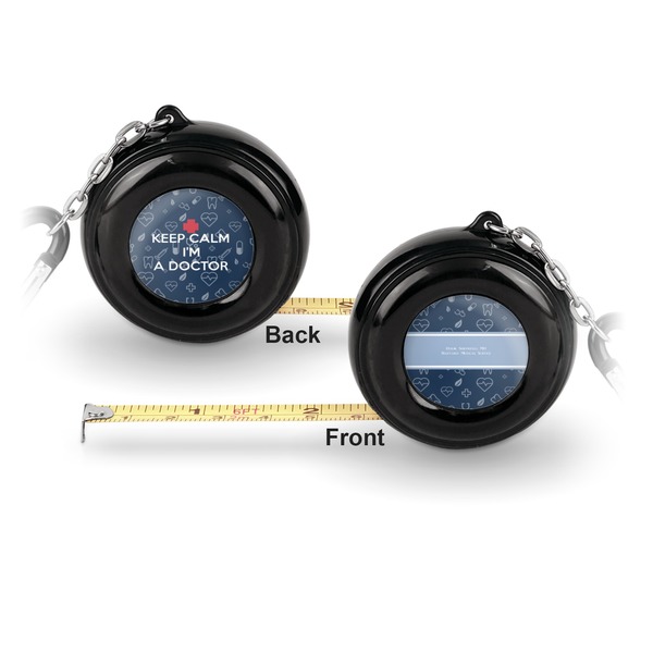 Medical Doctor 6-Ft Pocket Tape Measure with Carabiner Hook - Front and Back