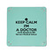 Medical Doctor 6" x 6" Teal Leatherette Snap Up Tray - APPROVAL
