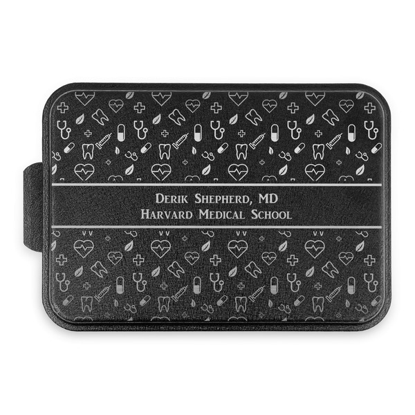 Custom Medical Doctor Aluminum Baking Pan with Black Lid (Personalized)