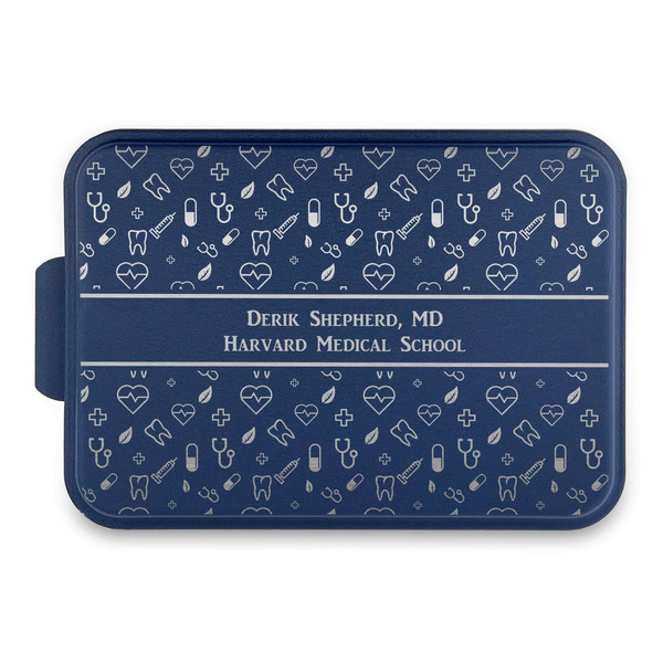 Custom Medical Doctor Aluminum Baking Pan with Navy Lid (Personalized)