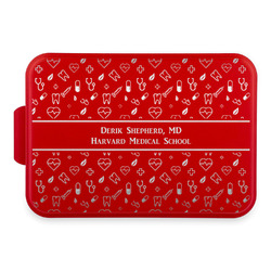 Medical Doctor Aluminum Baking Pan with Red Lid (Personalized)