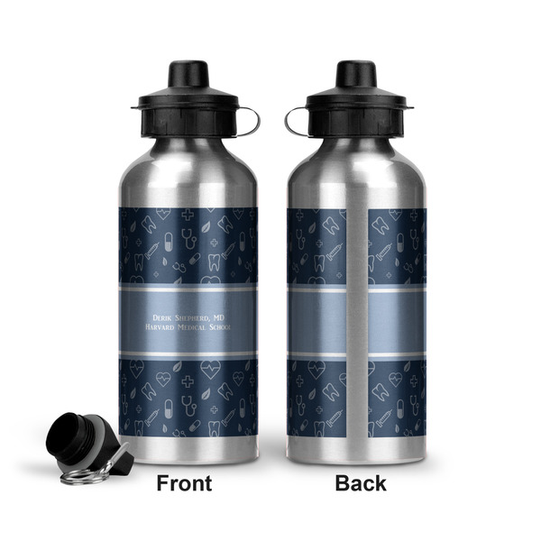 Medical Doctor Aluminum Water Bottle - Front and Back