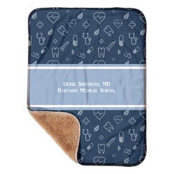 Medical Doctor Sherpa Baby Blanket - 30" x 40" w/ Name or Text