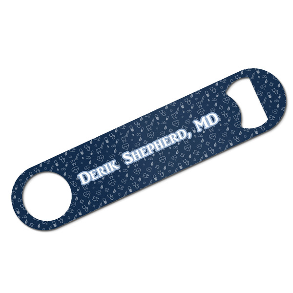 Custom Medical Doctor Bar Bottle Opener - White w/ Name or Text