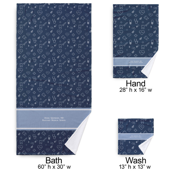 Medical Doctor Bath Towel Sets - 3-piece - Approval