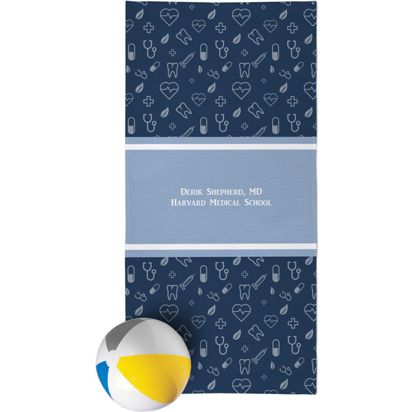 Custom Medical Doctor Beach Towel (Personalized)