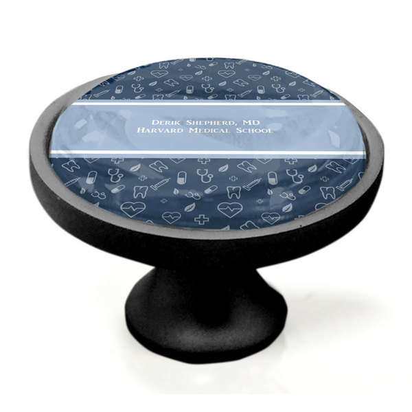 Medical Doctor Black Custom Cabinet Knob (Side)