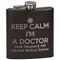 Medical Doctor Black Flask - Engraved Front