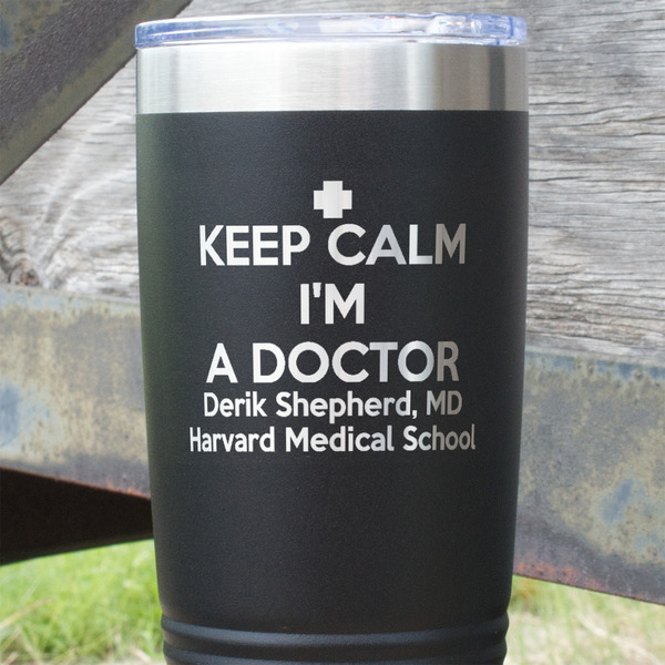 Medical Doctor Black Polar Camel Tumbler - 20oz - Close Up