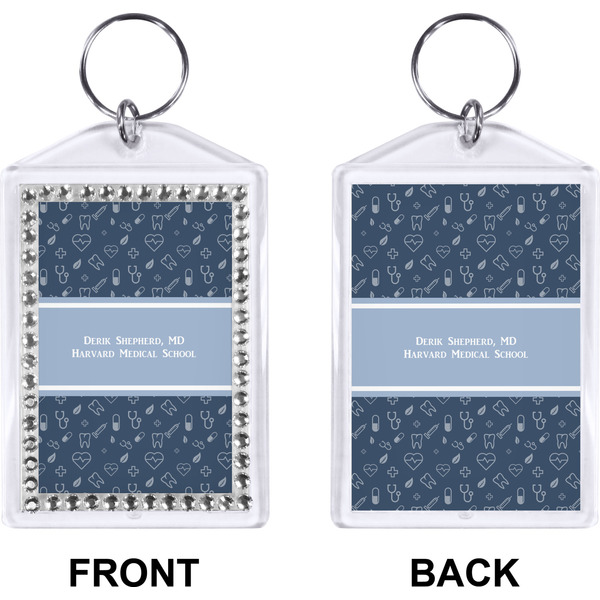 Medical Doctor Bling Keychain (Front + Back)