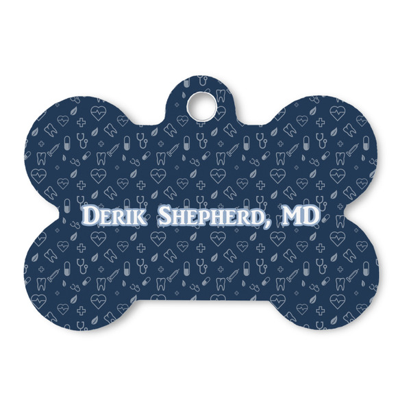 Custom Medical Doctor Bone Shaped Dog ID Tag (Personalized)