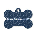 Medical Doctor Bone Shaped Dog ID Tag - Small (Personalized)