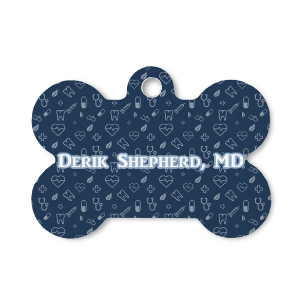 Custom Medical Doctor Bone Shaped Dog ID Tag - Small (Personalized)