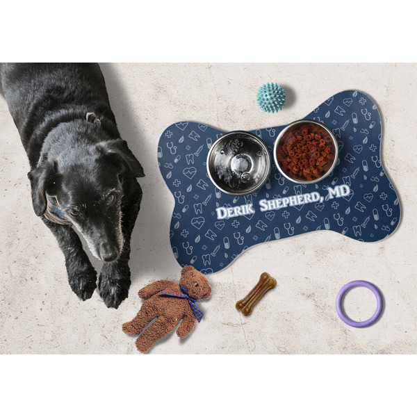 Medical Doctor Bone Shaped Mat w/ Food & Water