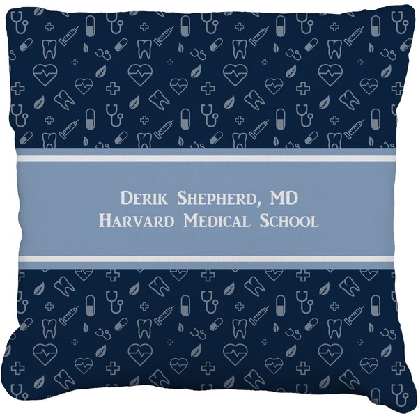 Custom Medical Doctor Faux-Linen Throw Pillow 26" (Personalized)