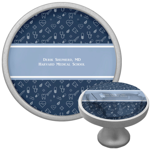 Custom Medical Doctor Cabinet Knob (Silver) (Personalized)