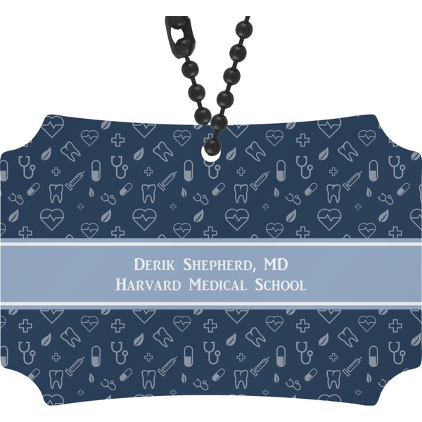 Custom Medical Doctor Rear View Mirror Ornament (Personalized)