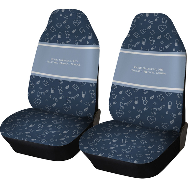 Custom Medical Doctor Car Seat Covers (Set of Two) (Personalized)