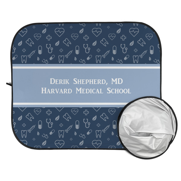 Medical Doctor Car Sun Shades - FOLDED & UNFOLDED