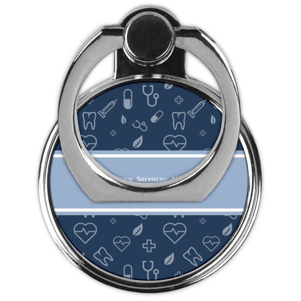 Medical Doctor Cell Phone Ring Stand & Holder - Front (Collapsed)