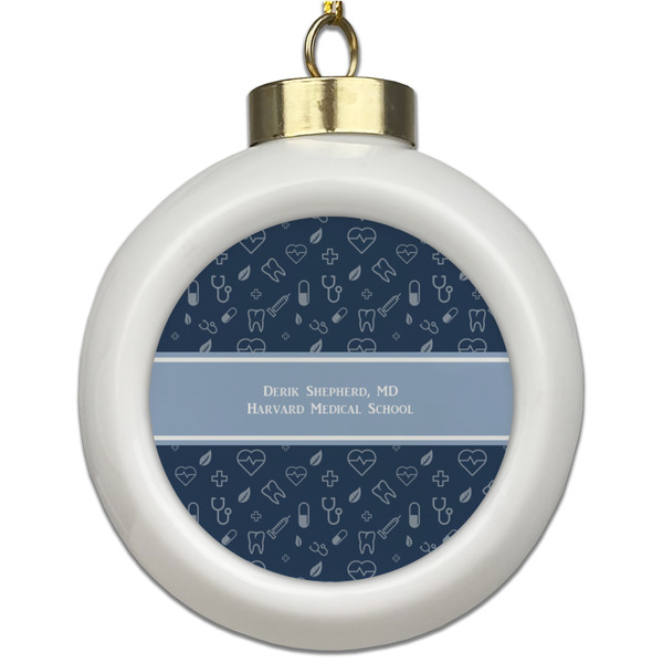 Custom Medical Doctor Ceramic Ball Ornament (Personalized)