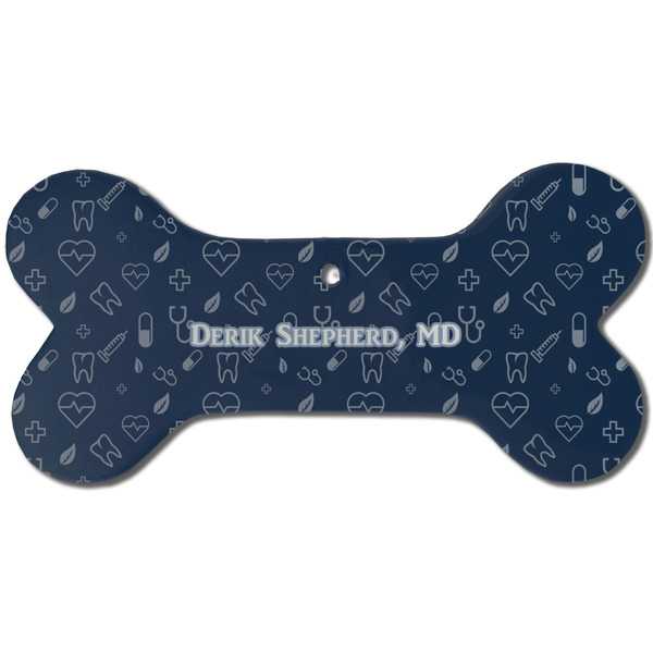 Medical Doctor Ceramic Flat Ornament - Bone Front