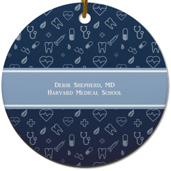 Medical Doctor Round Ceramic Ornament w/ Name or Text