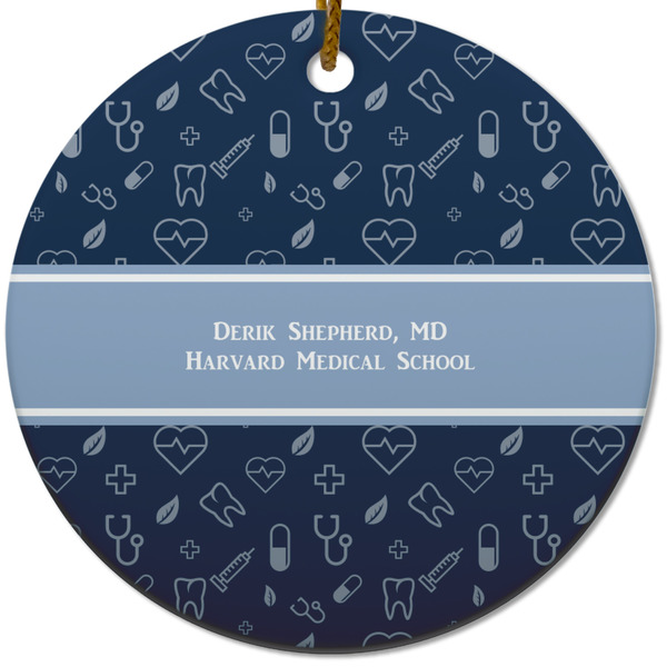Medical Doctor Ceramic Flat Ornament - Circle (Front)