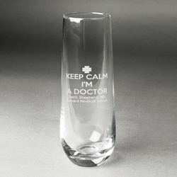 Medical Doctor Champagne Flute - Stemless Engraved - Single (Personalized)