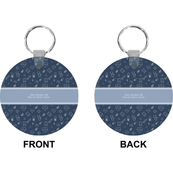 Medical Doctor Circle Keychain (Front + Back)