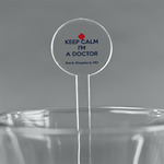 Medical Doctor 5.5" Round Plastic Stir Sticks - Clear (Personalized)