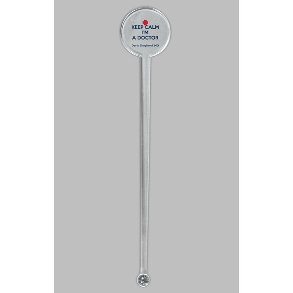 Medical Doctor Clear Plastic 7" Stir Stick - Round - Single Stick