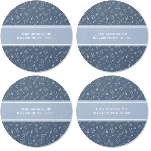 Medical Doctor Coaster Round Rubber Back - Apvl