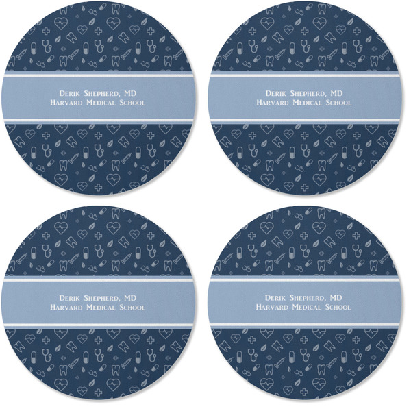 Medical Doctor Coaster Round Rubber Back - Apvl