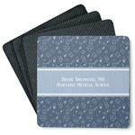 Medical Doctor Square Rubber Backed Coasters - Set of 4 (Personalized)